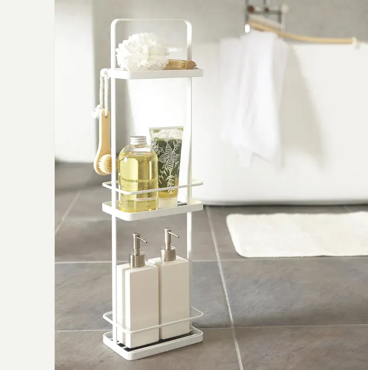 3-Tiered Bath Rack Slim _ White