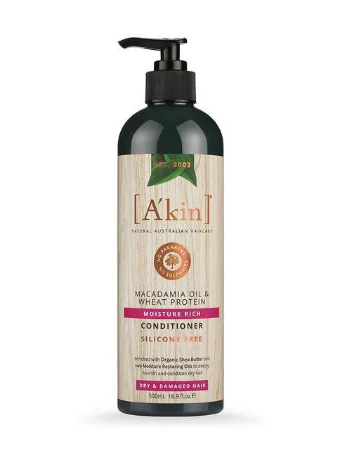 Akin Moisture Rich Macadamia Oil & Wheat Protein Conditioner