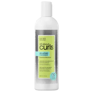 All About Curls Lo Lather Cleanser, Free of SLS SLES Sulfates, Silicones and Parabens, Color-Safe, 15-Ounce