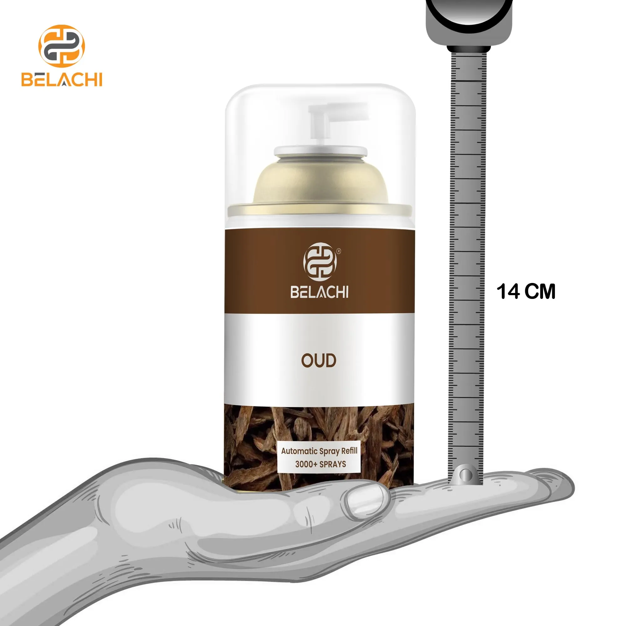 BELACHI Room Freshener for Home & Office Long-Lasting Nature Inspired Fragrance 265 Ml (OUD),Drop