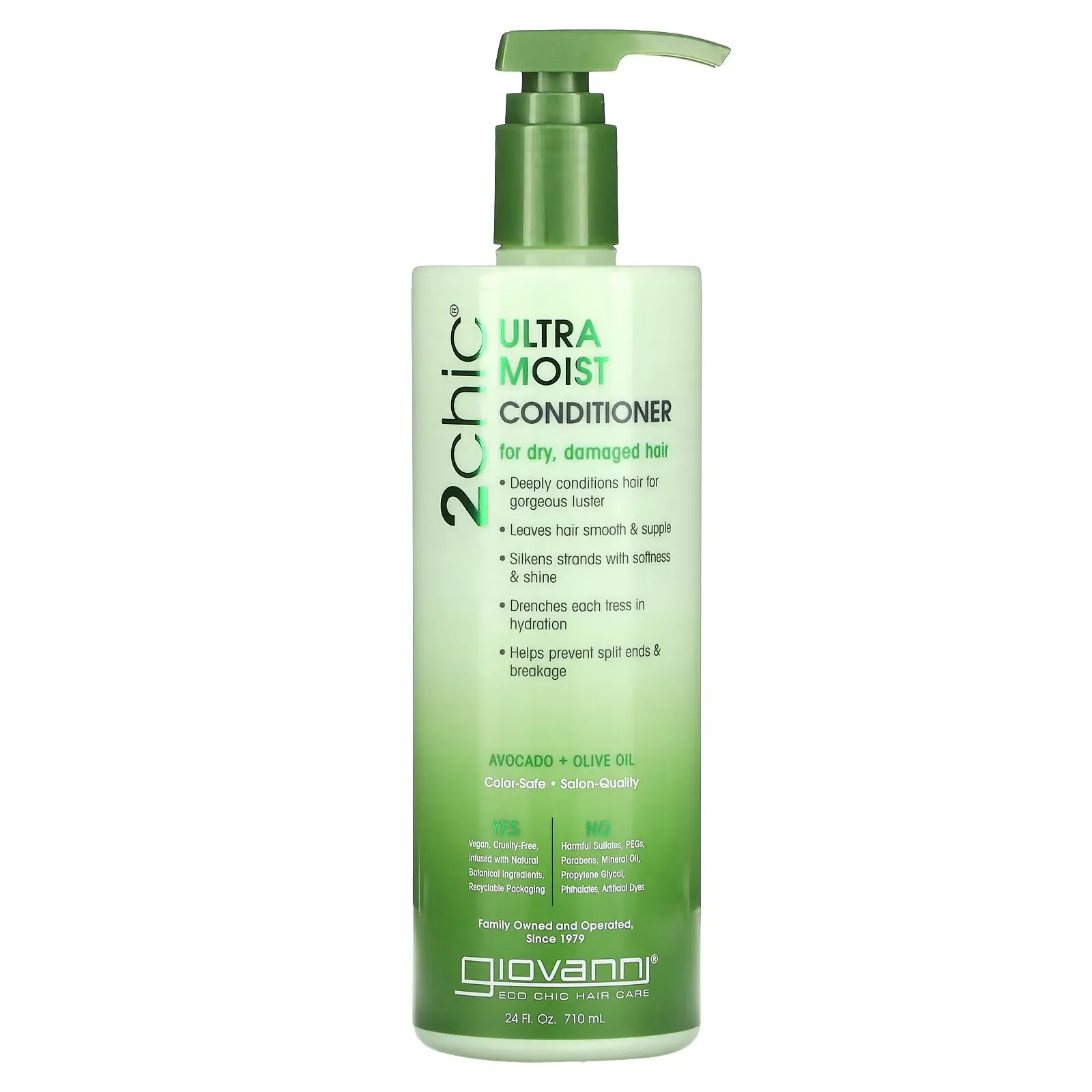 Giovanni, 2chic, ultra-hydrating conditioner, for dry and damaged hair Avocado and Olive Oil, 710 ml (24 fl oz)