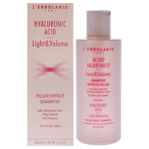 Hyaluronic Acid Light and Volume Shampoo by LErbolario for Unisex - 6.7 oz Shampoo