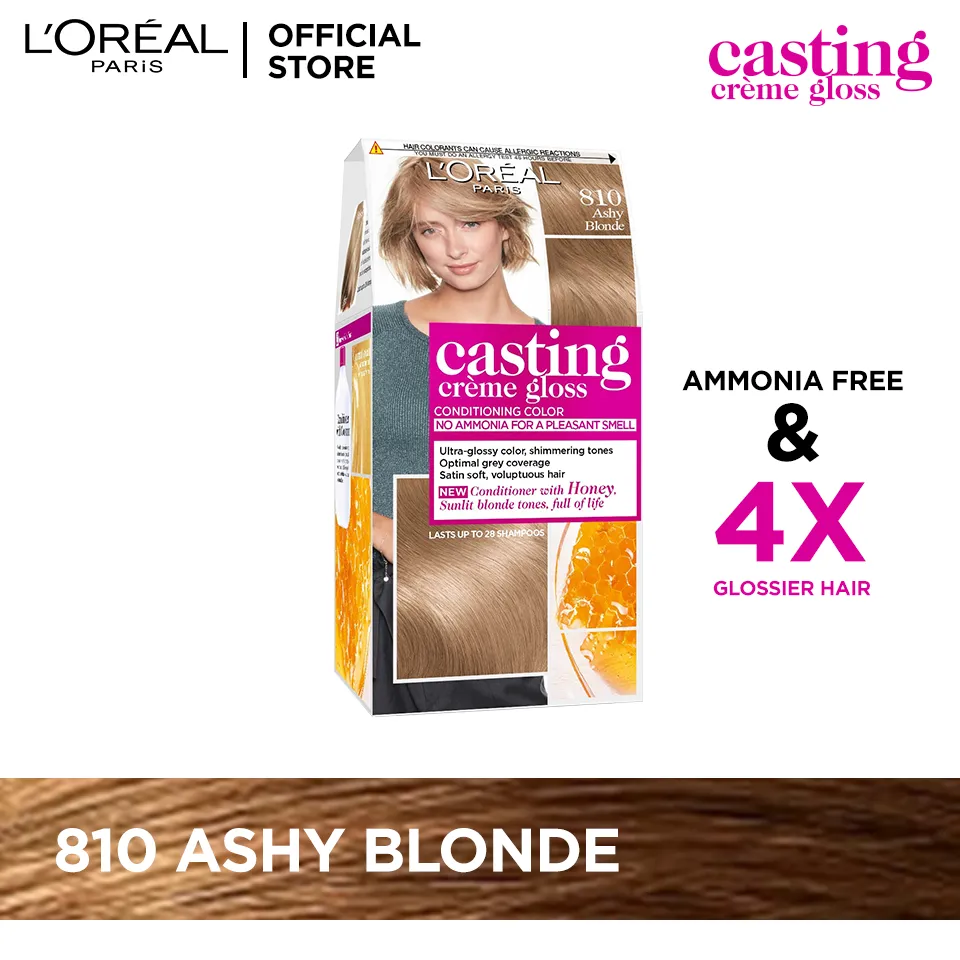 LOreal Paris Casting Creme Gloss - 810 Ashy Blonde Hair Color