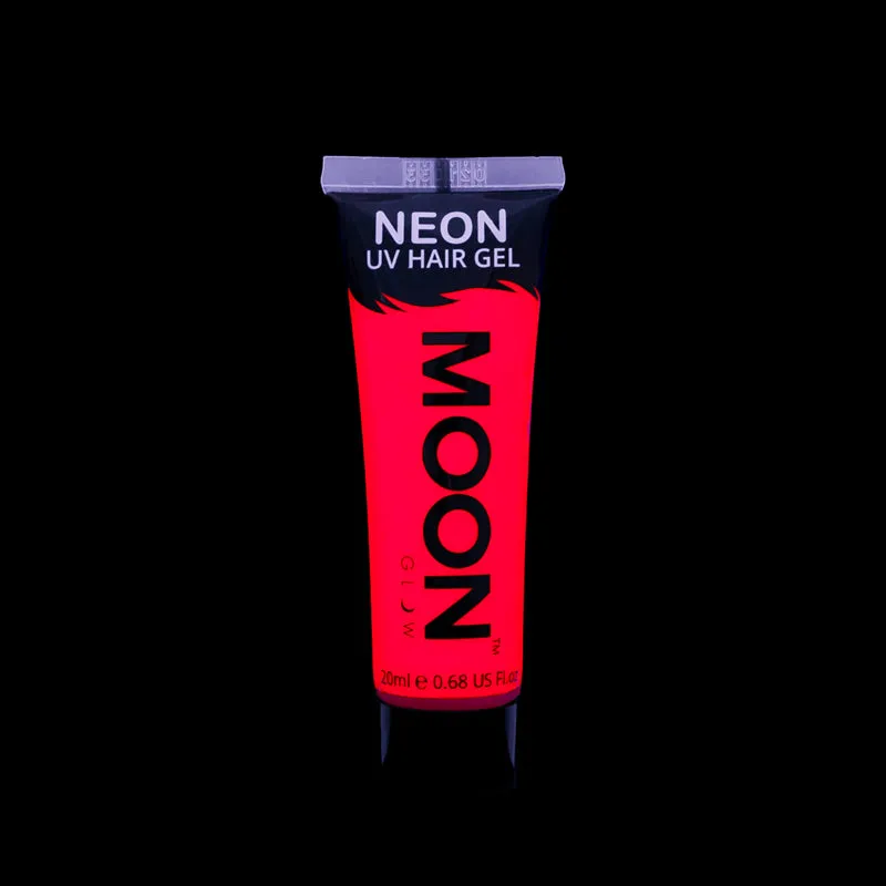 Moon Glow 20ml Neon UV Hair Gel Red