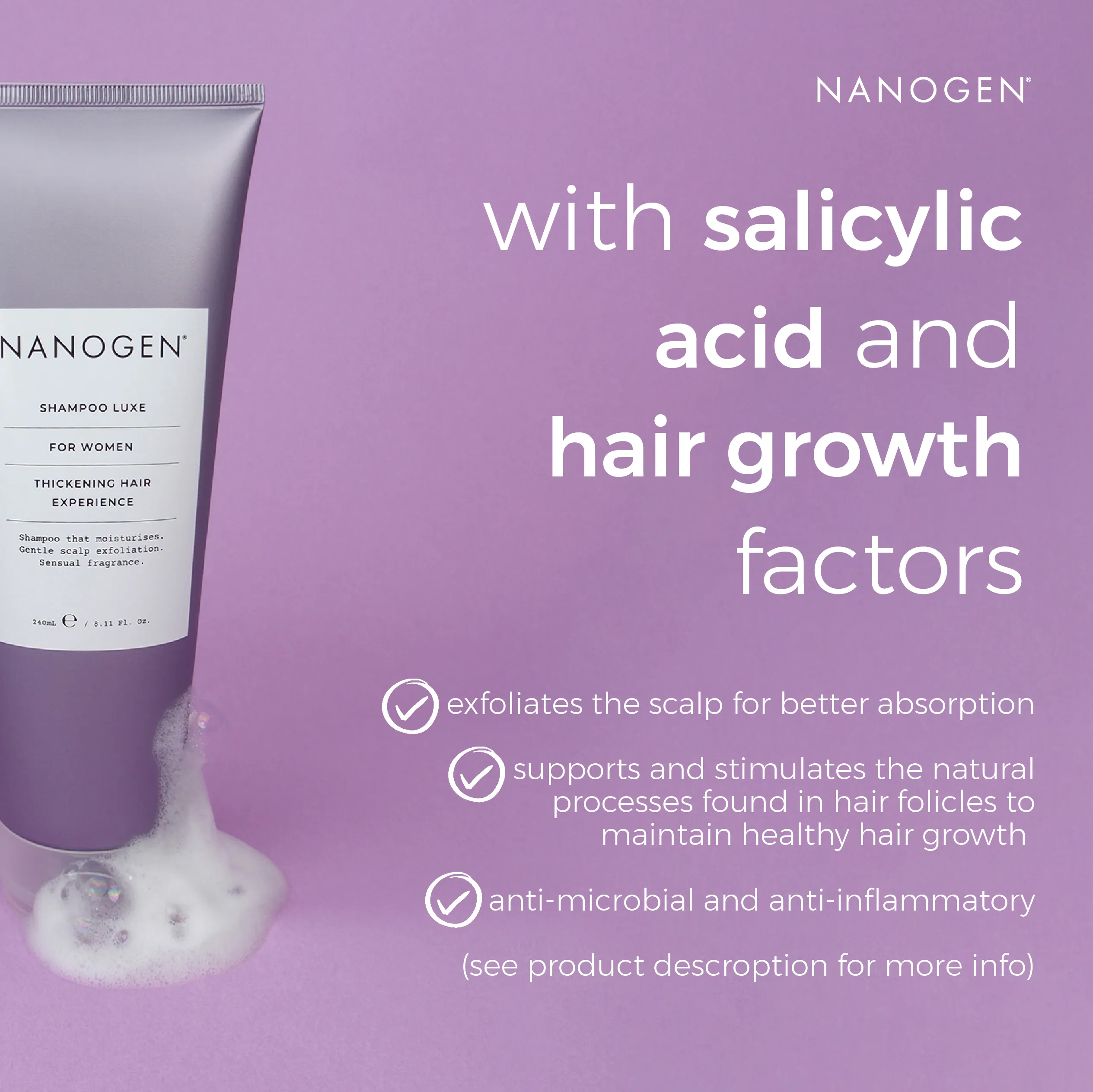 NANOGEN SHAMPOO LUXE FOR WOMEN