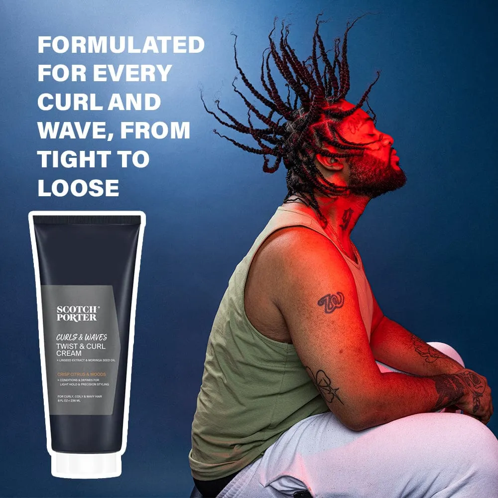 Twist & Curl Hair Gel Cream for Men With Curly & Wavy Hair